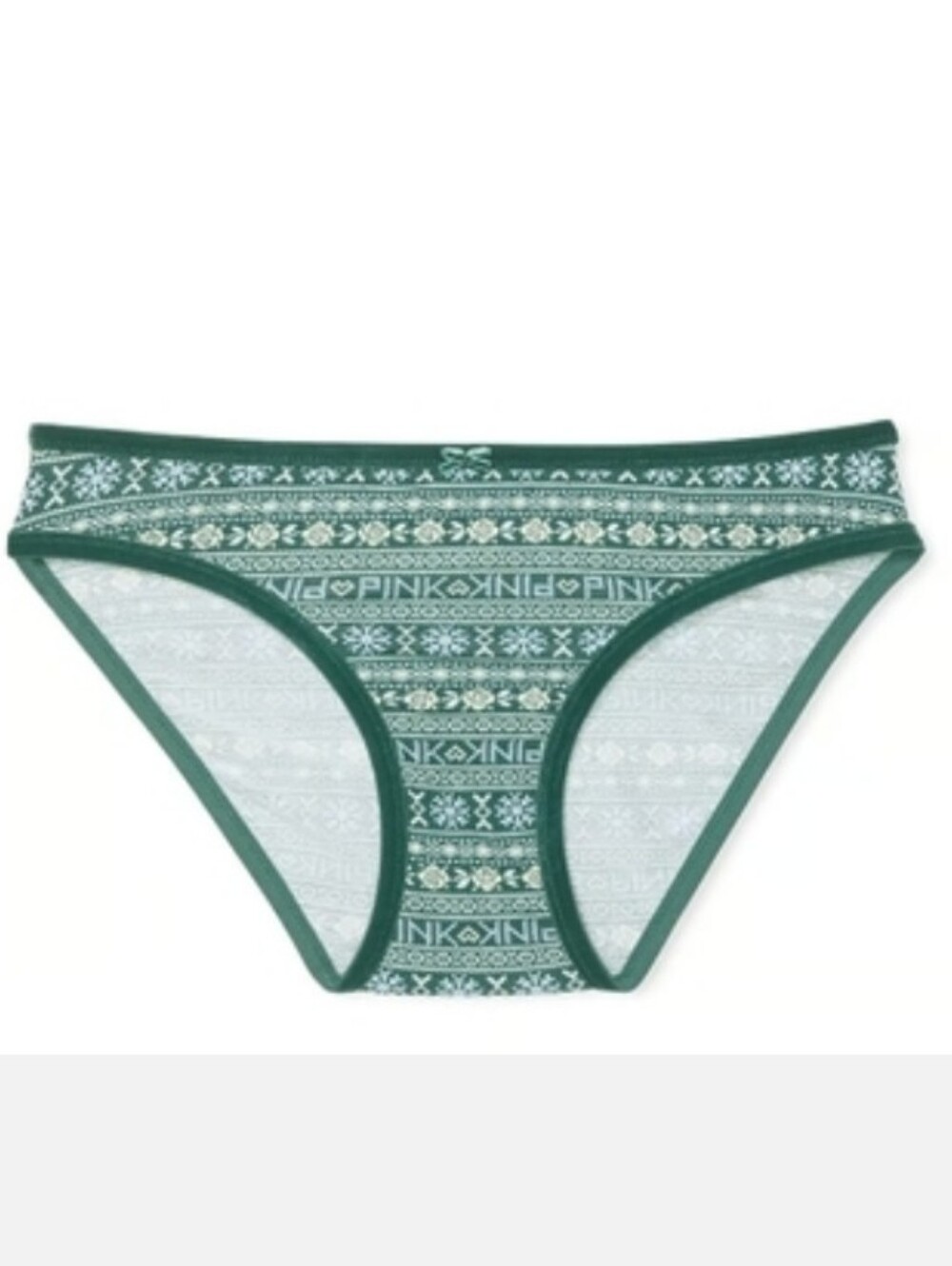 Victoria's secret PINK BASE BALLET COTTON VELVET-TRIM BIKINI PANTY XLARGE